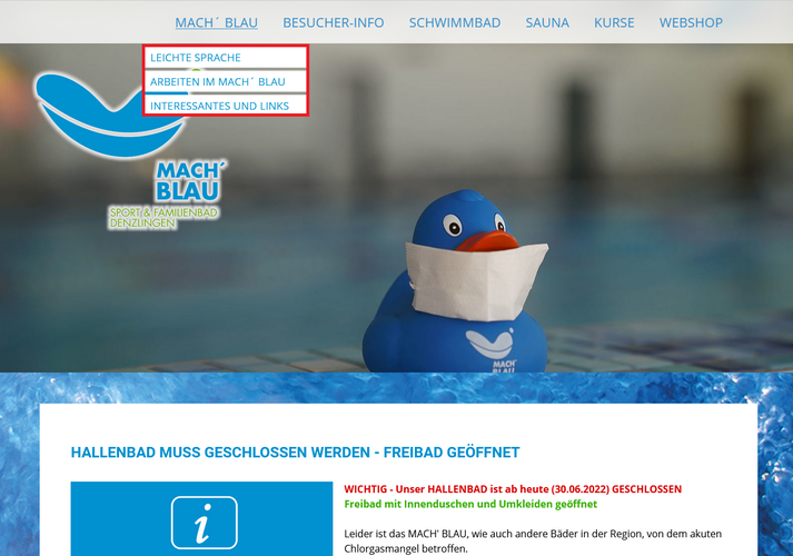 1. Men Mach Blau Schwimmbad