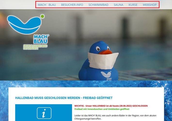 Men Mach Blau Schwimmbad